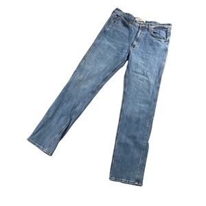 Wrangler Regular Fit Jean Men 35x31 Blue Stretch Denim Heritage Workwear Utility